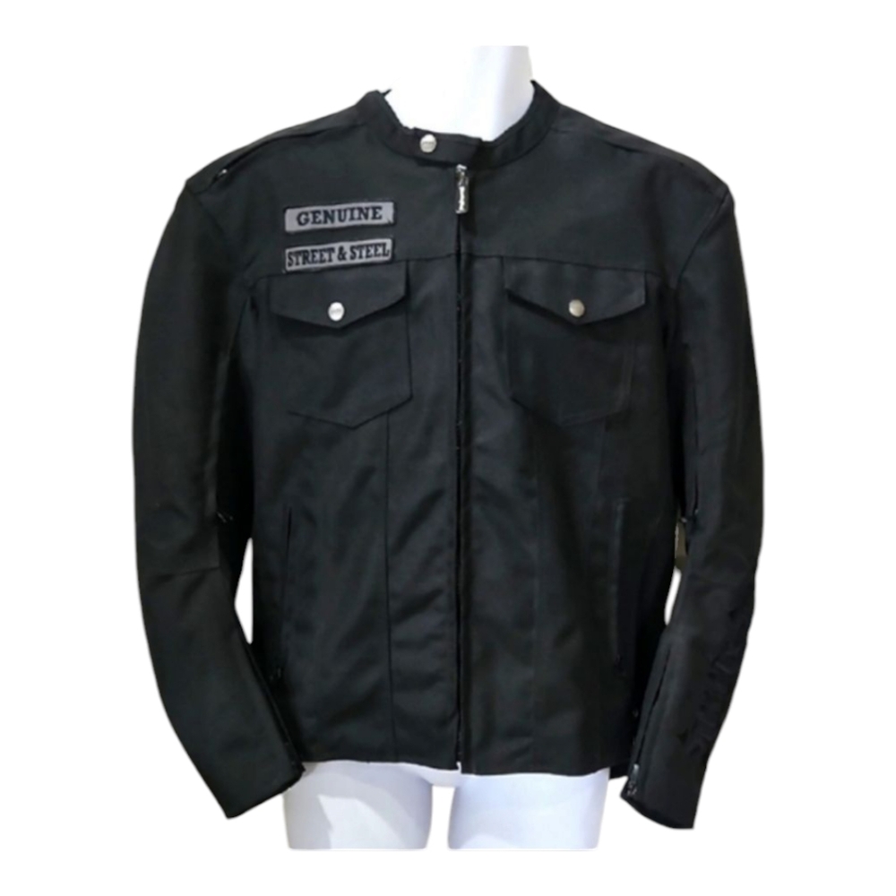 Street & Steel Black Men's Motorcycle Jacket With Padding Size Small